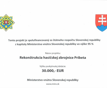 Aktuality / Rekonštrukcia hasičskej zbrojnice - foto